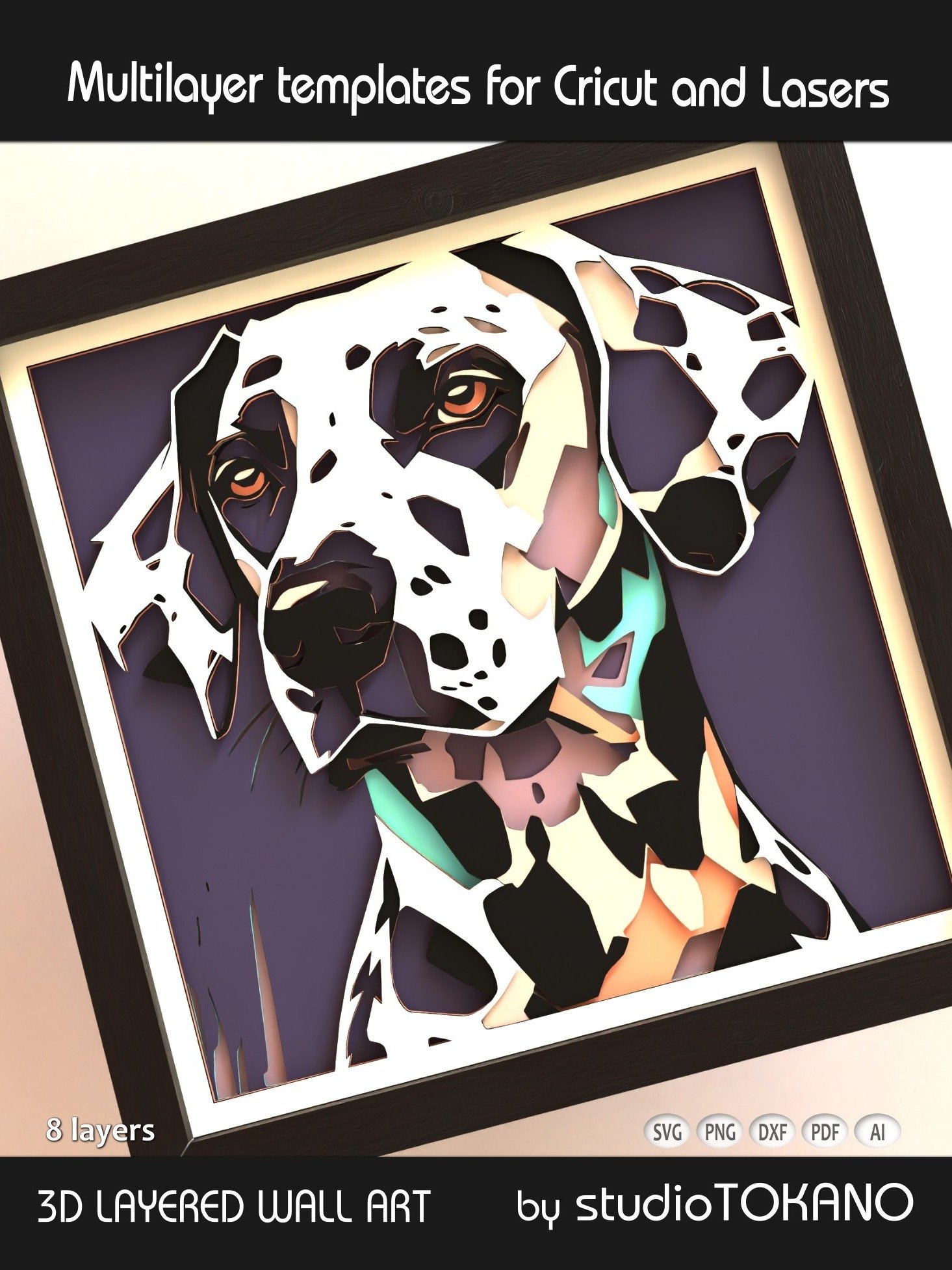 Dalmation Dog 3D Cut File product image (4)