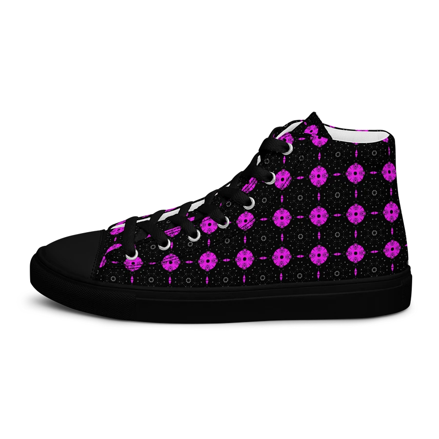 Abstract Pink Shapes Ladies Canvas Shoes High Tops product image (6)
