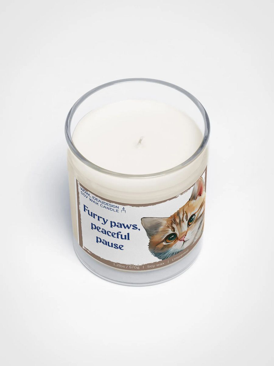 Tabby Cat Lover Best Gift, Large Capacity, Great Value & Eco-Friendly Candle – 1.2 lbs of Pure Serenity product image (3)