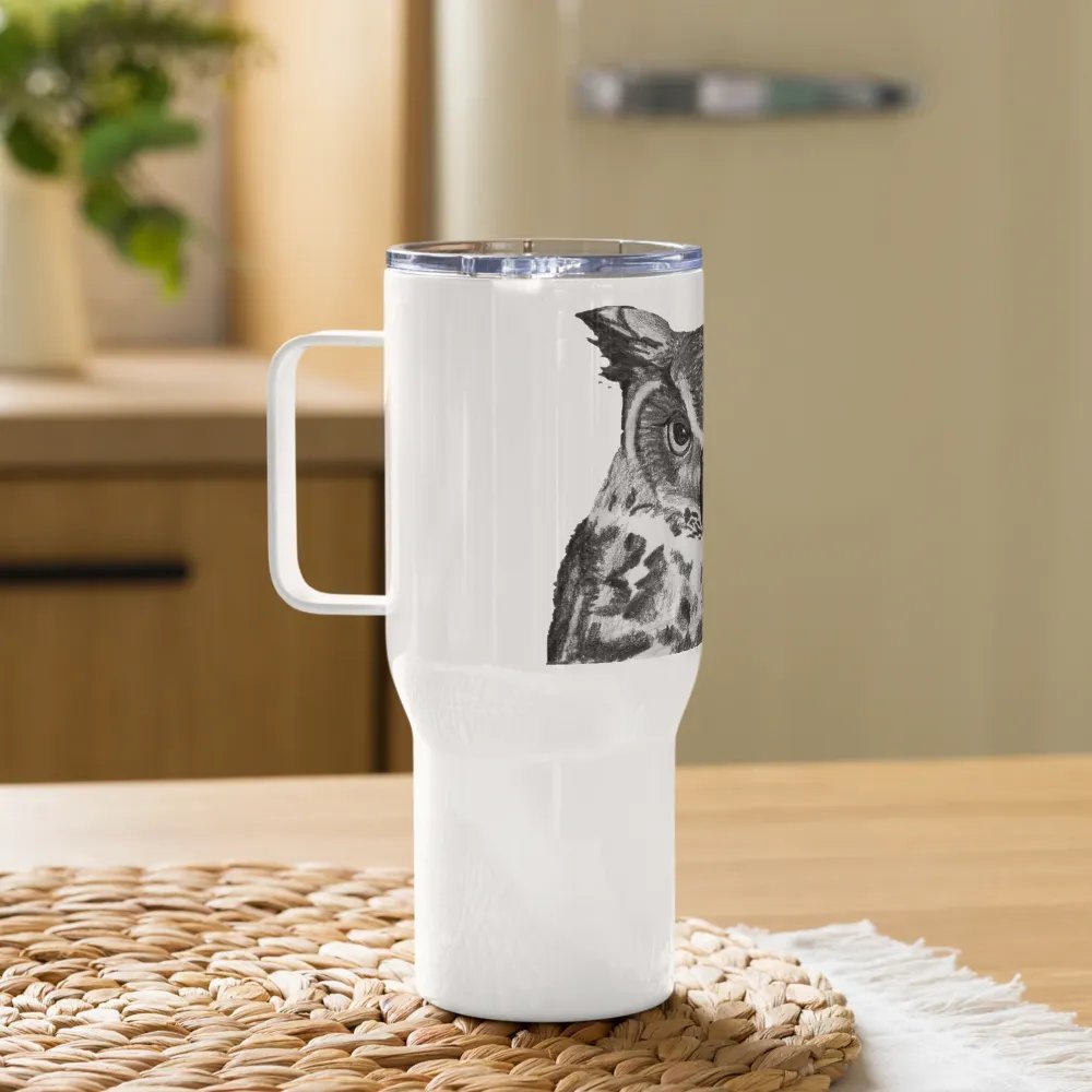 Owl Drawing Travel Cup product image (10)