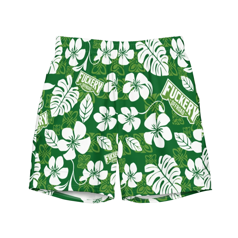 Fuckery Offroad Mens Hawaiian Shorts - Green product image (1)