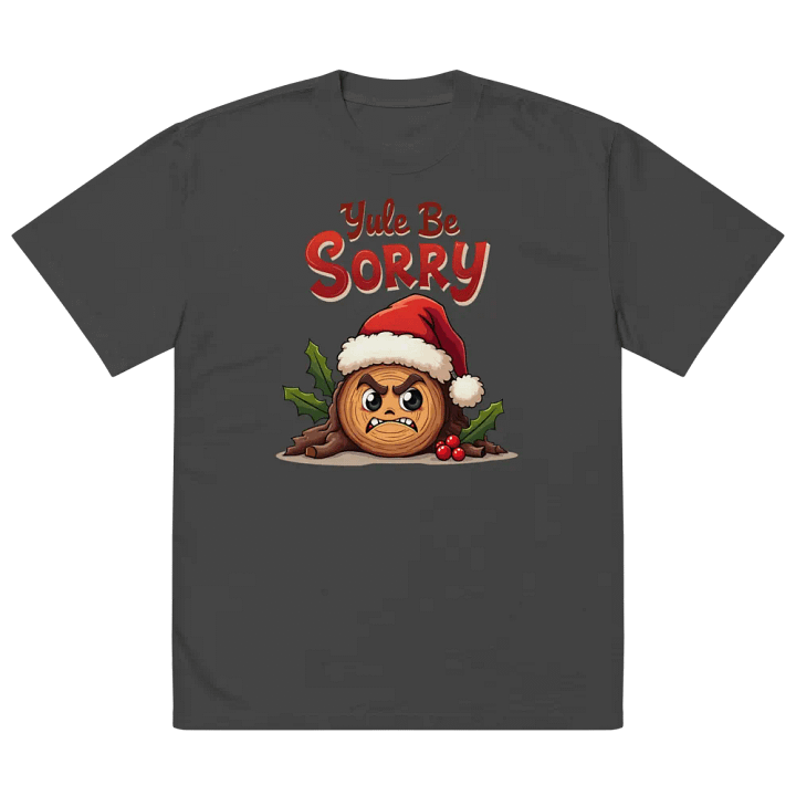 Angry Yule Log Oversized Tee product image (5)