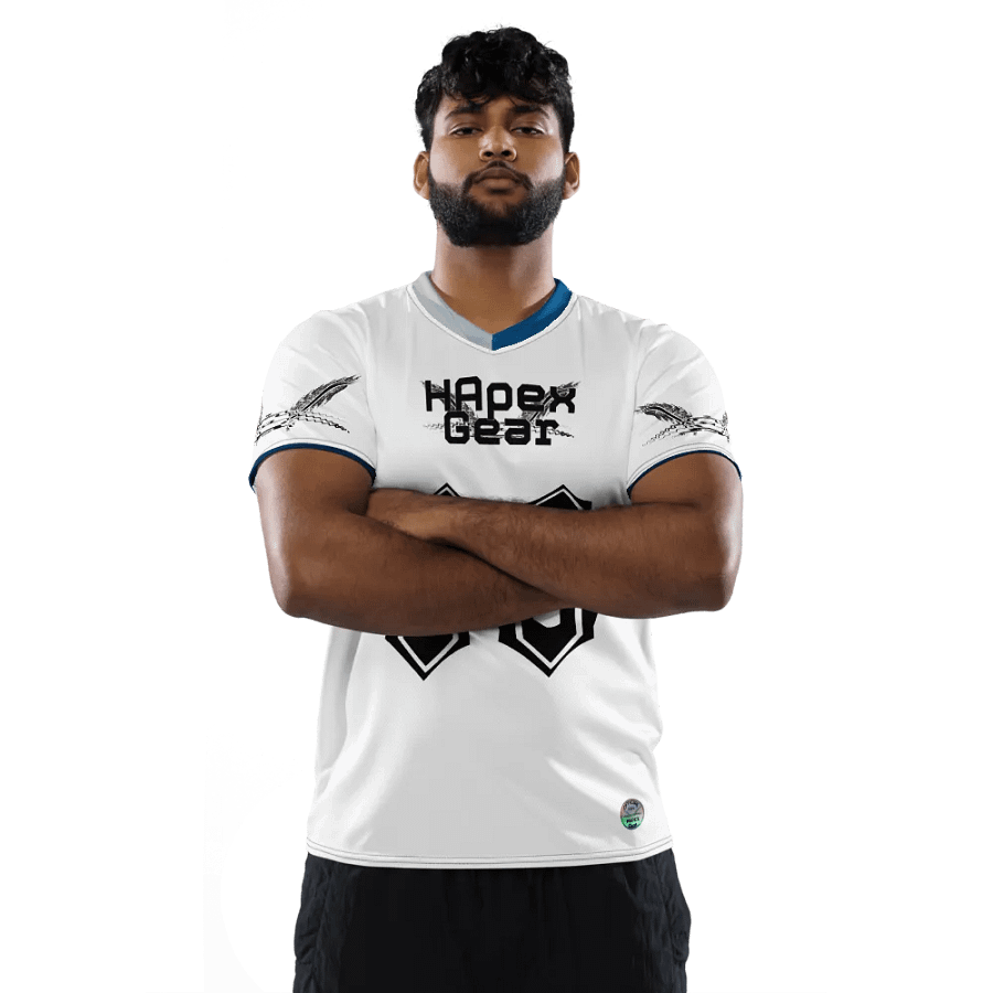 Cuban - White - Recycled Unisex Sports Jersey - Black HApex Gear Black Logo product image (5)
