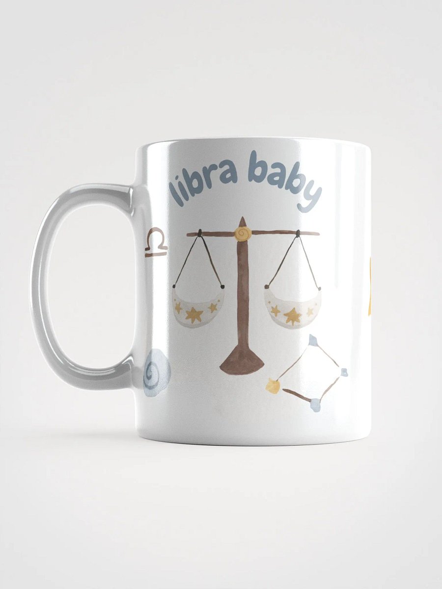 Libra Baby September 23 – October 23 WHITE GLOSSY MUG Baby Gift, New Baby Gift, Fun Astrology Gift product image (7)