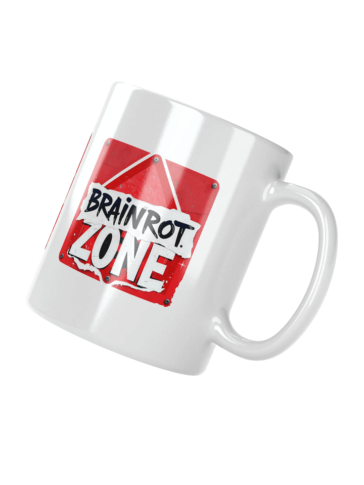 Brainrot Zone Red Warning Sign Mug product image (5)