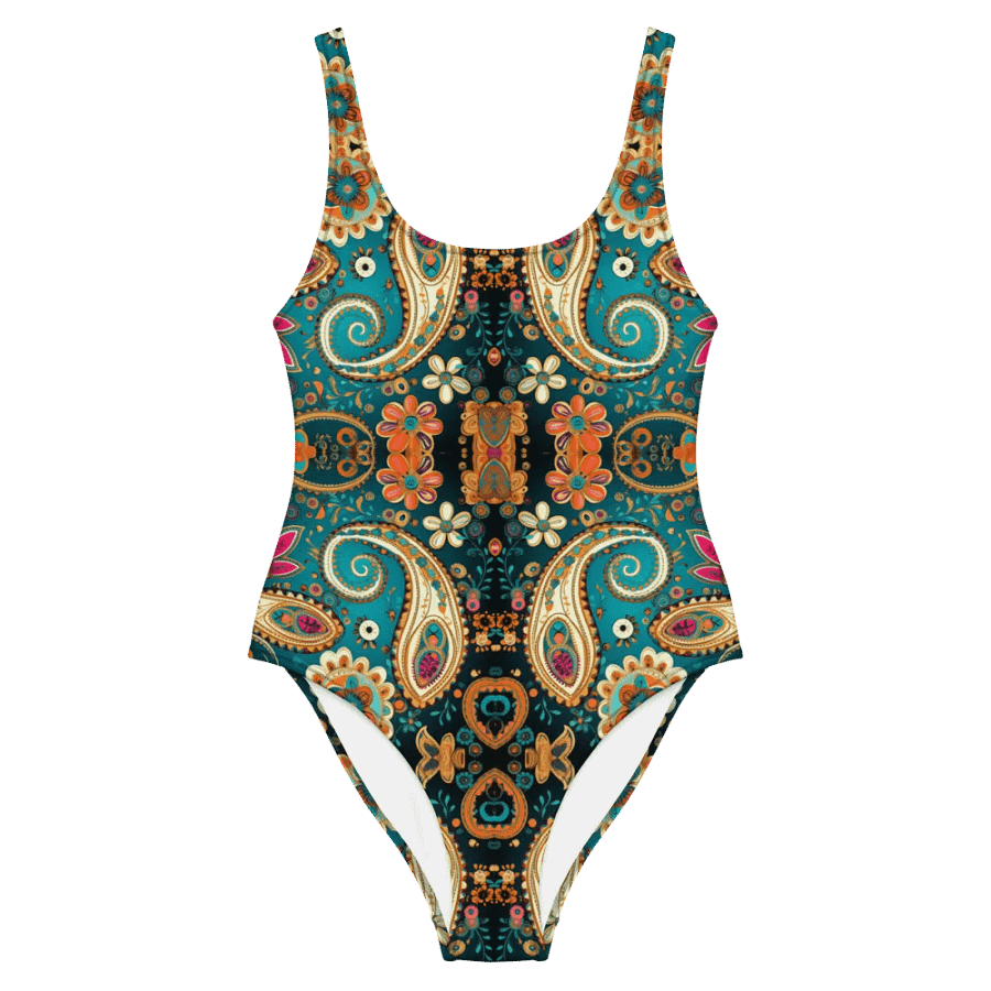 Boho Chic Paisley Paradise One-Piece Swimsuit product image (2)