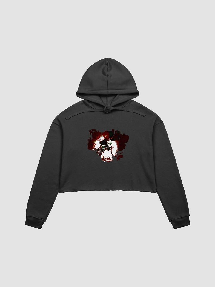 Abstract Roses Ladies Cropped Fleece Hoodie product image (2)