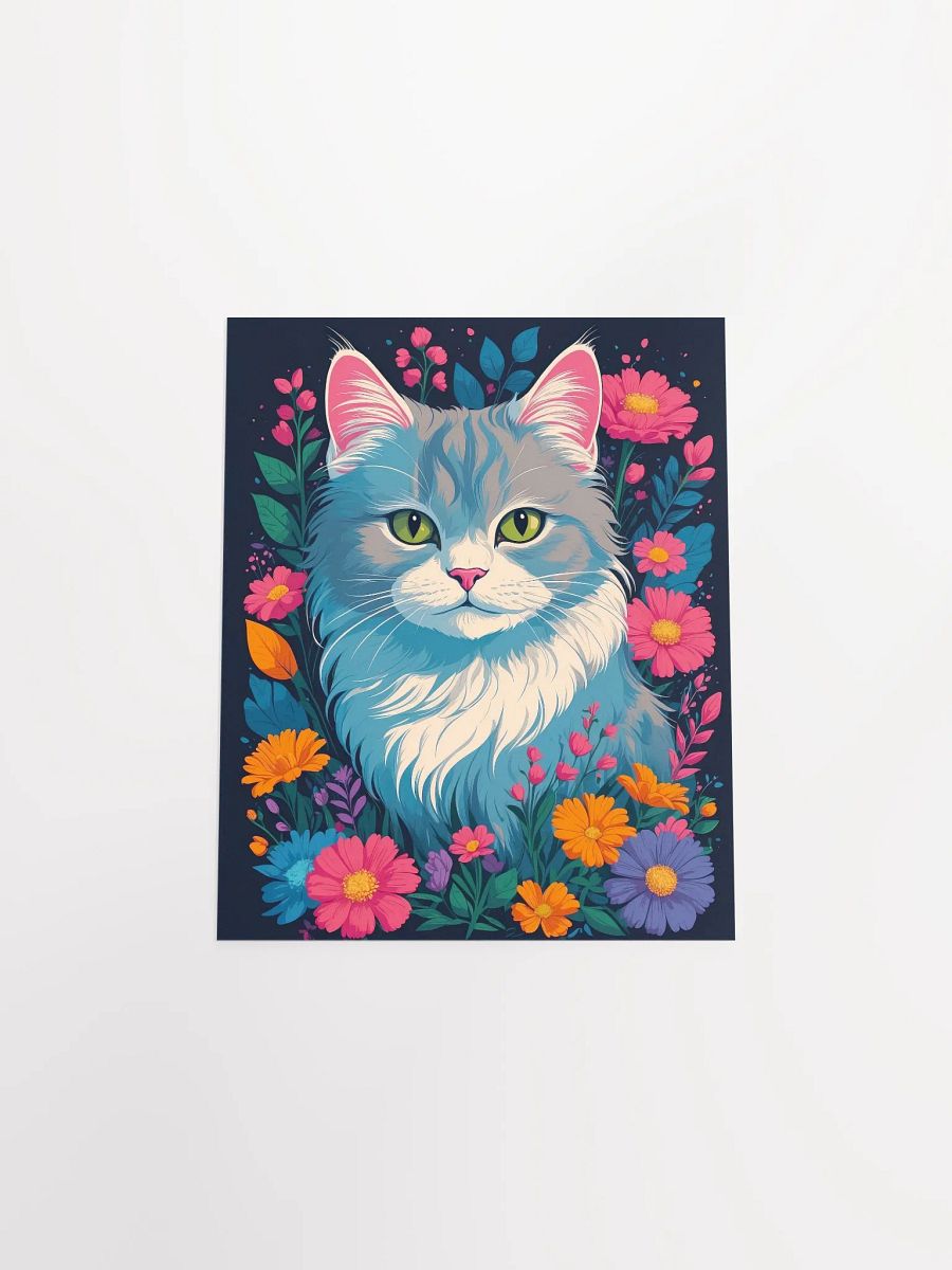 Flower Cat v1 - Poster - Small and Standard Sizes - 8x10-11x14-12x16-16x20 Inches product image (13)