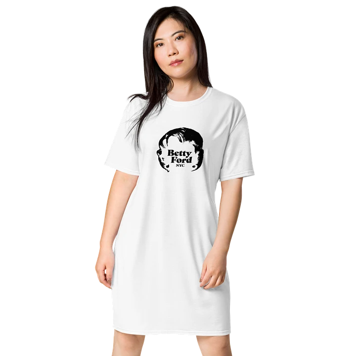 Betty Ford NYC logo T-Shirt Dress (White) product image (1)