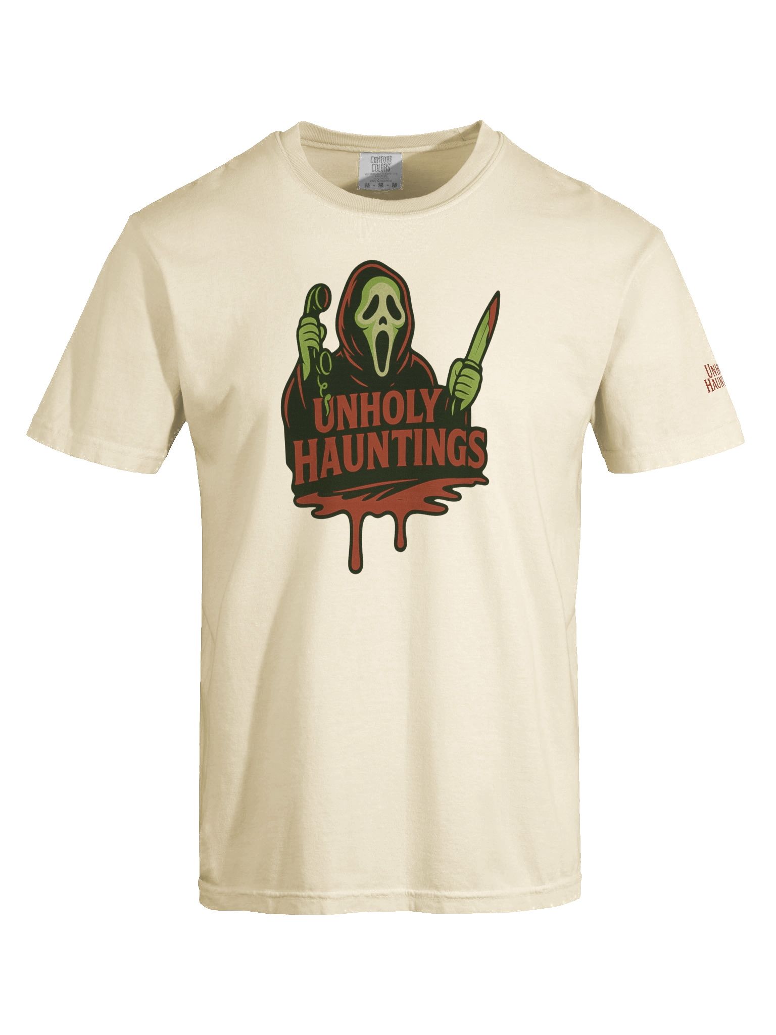 Unholy Hauntings Ghost Face Tee product image (7)