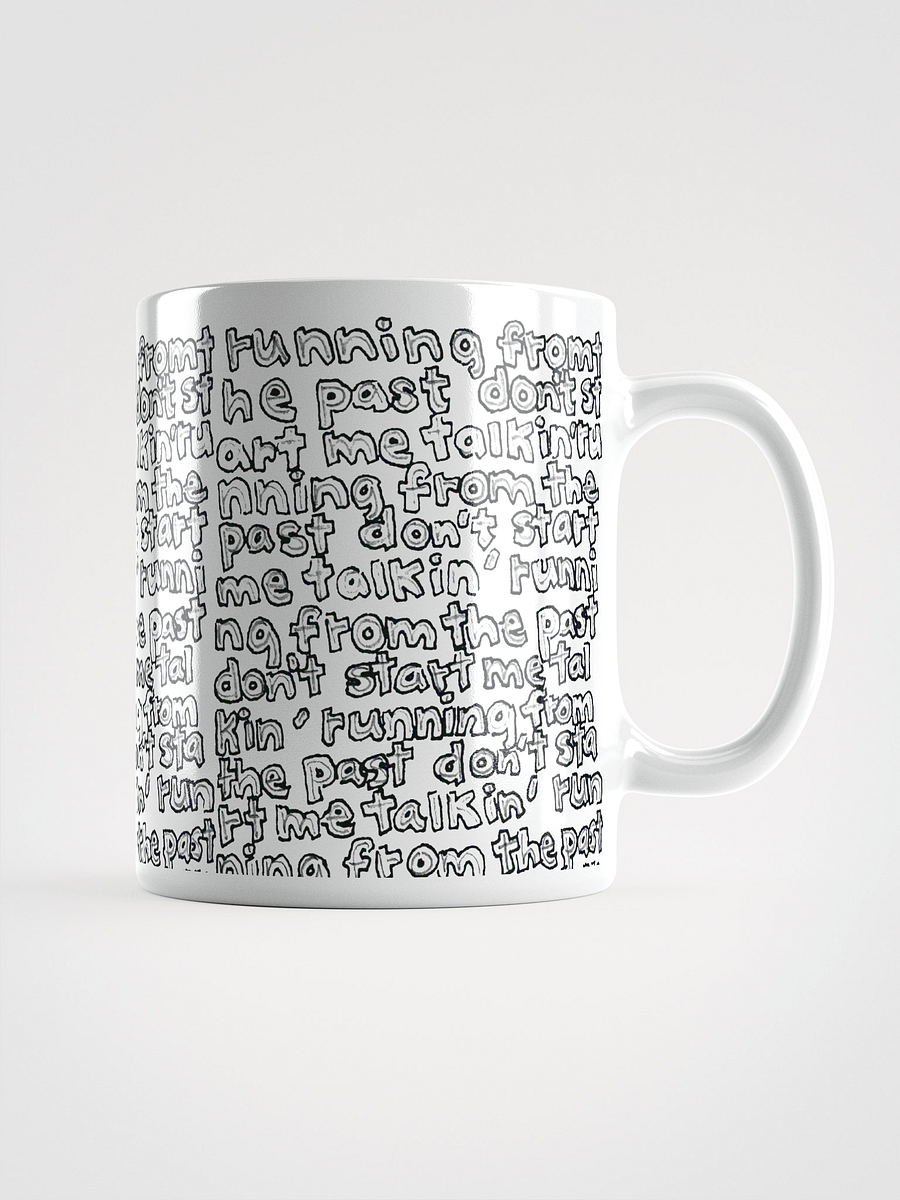 Running from the Past White Glossy Mug product image (1)