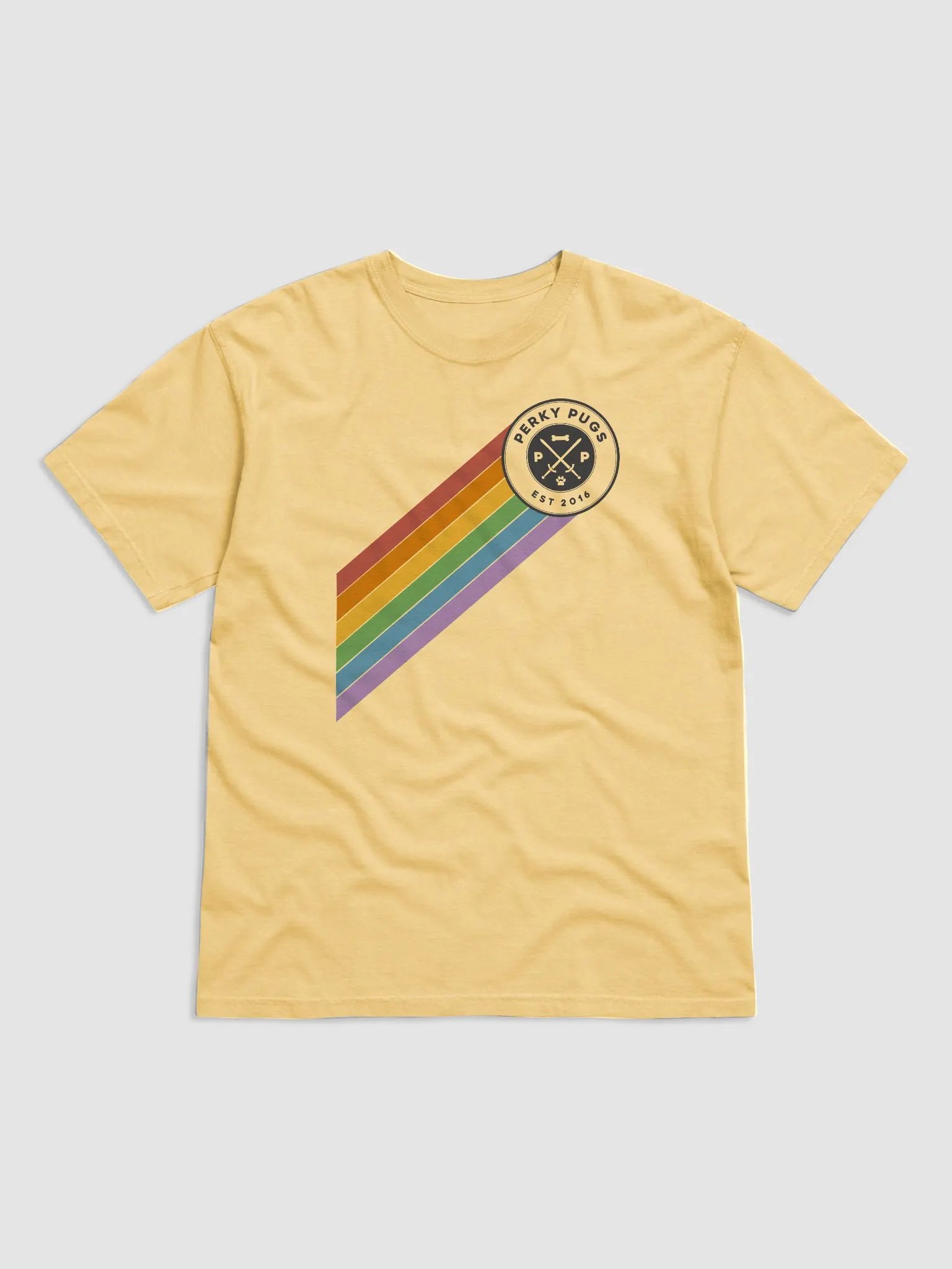 Perky Pride 2024 Retro Stripe Tee product image (1)