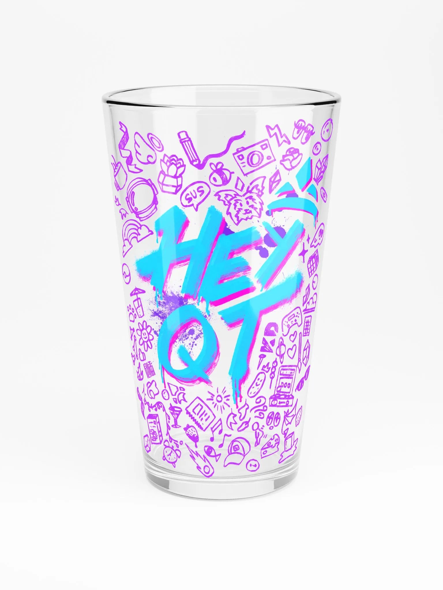 Graffiti Hey QT Glass product image (3)