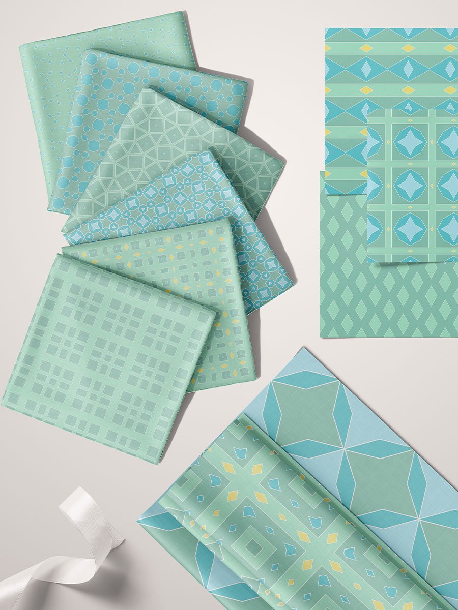 Abstract Pastels Pattern Pack 4 - Green Mix product image (1)