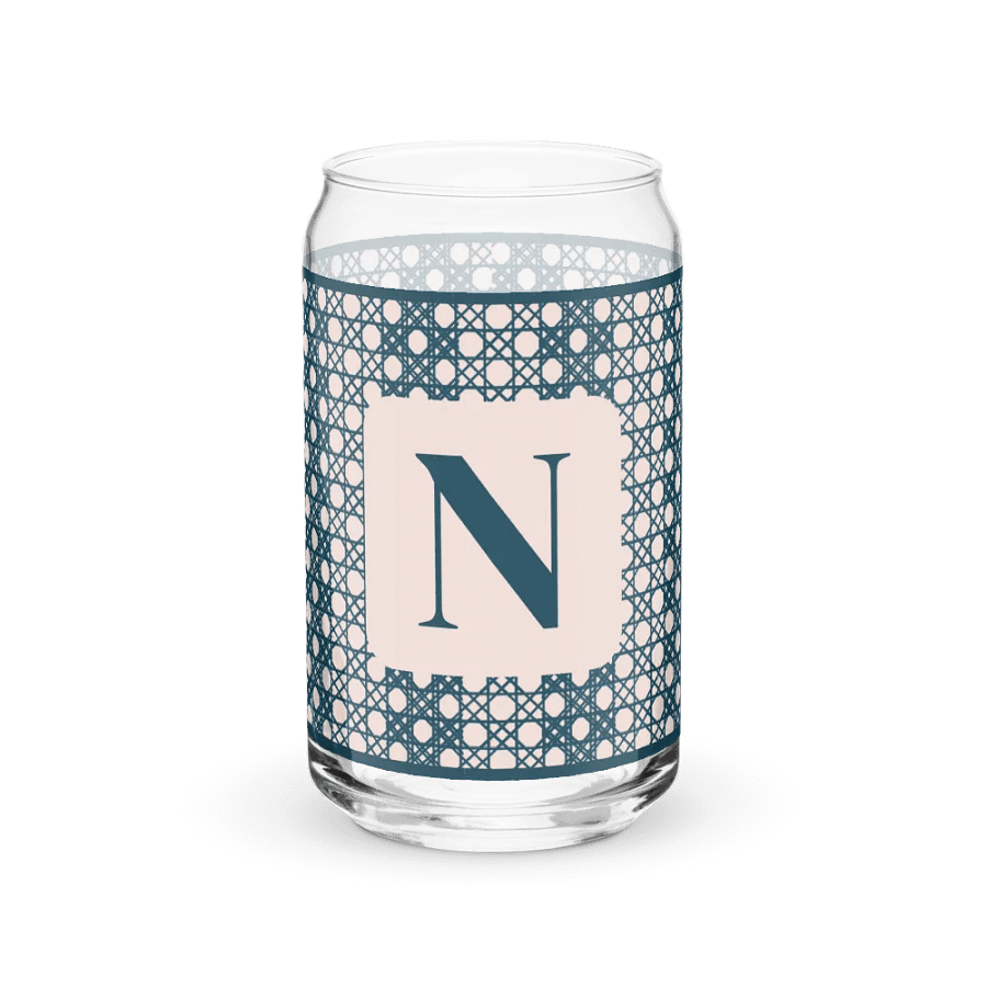 Le Rose Blue Monogram N Can-Shaped Glass product image (1)