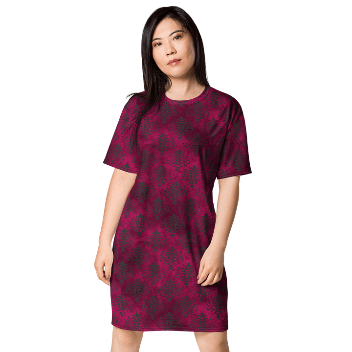 Magenta Damask All-Over Dress product image (1)