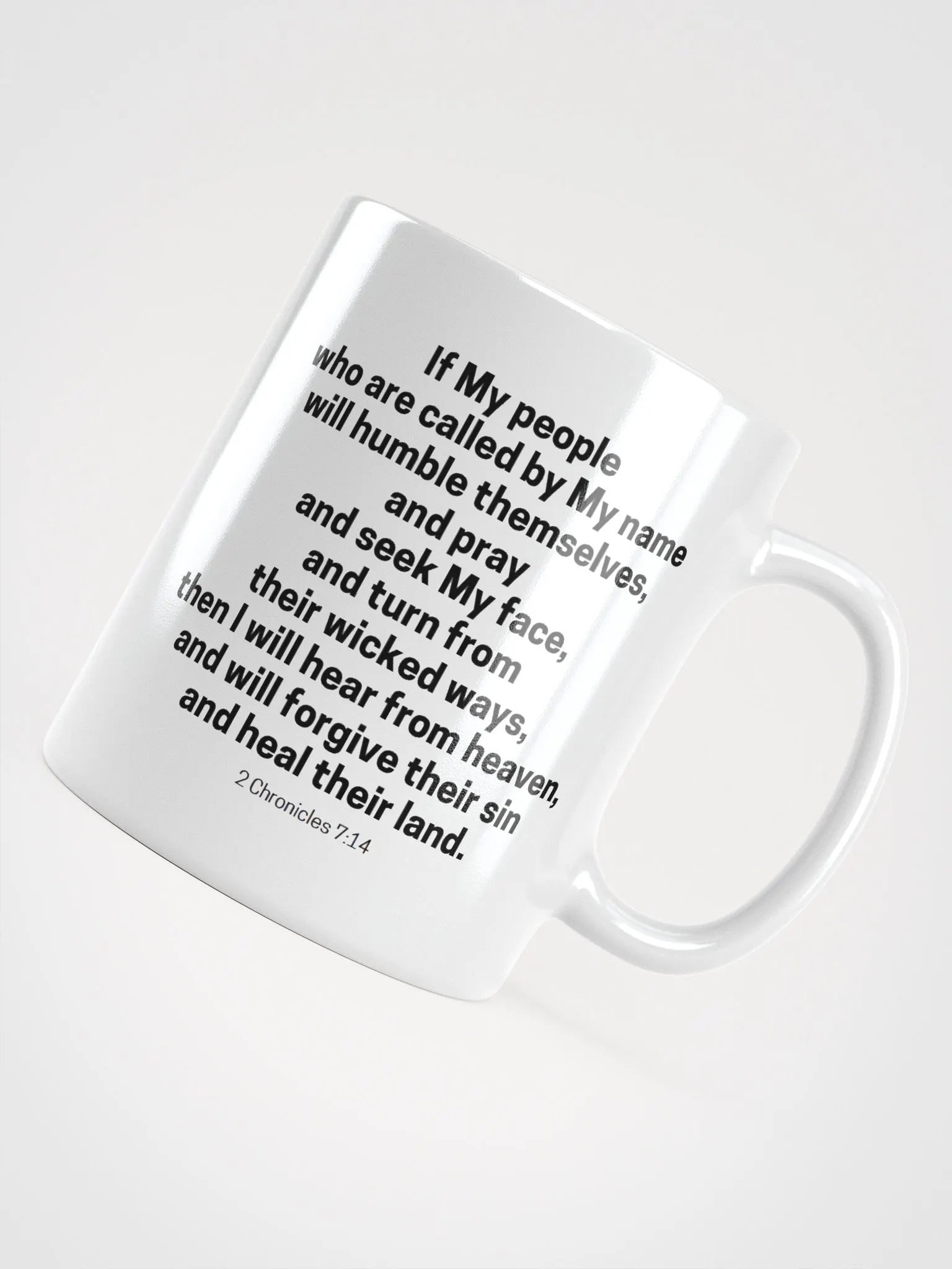 If My People Who Are Called By My Name 2 Chronicles 7:14 Design 2 White Glossy Mug 11/15/20oz product image (4)