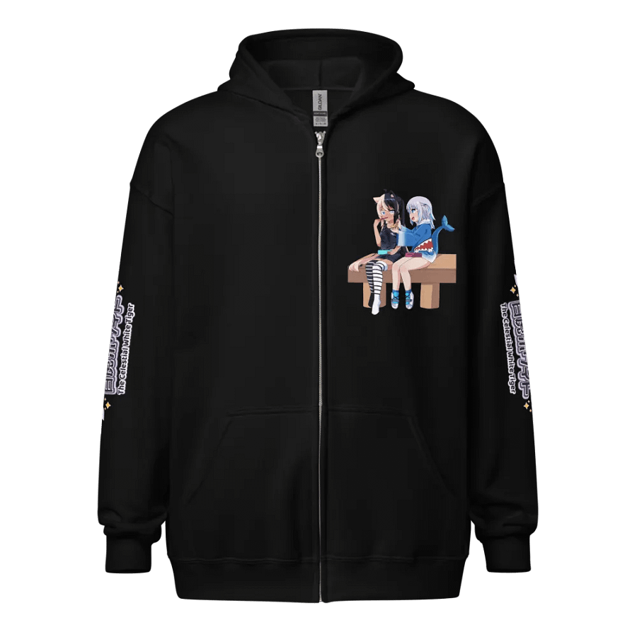 Heavy Blend Zip Hoodie (Unisex) - Byakko x Gura Edition product image (1)