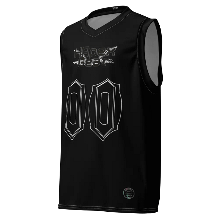 Rover - Black - Recycled Unisex Basketball Jersey - Black HApex Gear Black Logo product image (1)