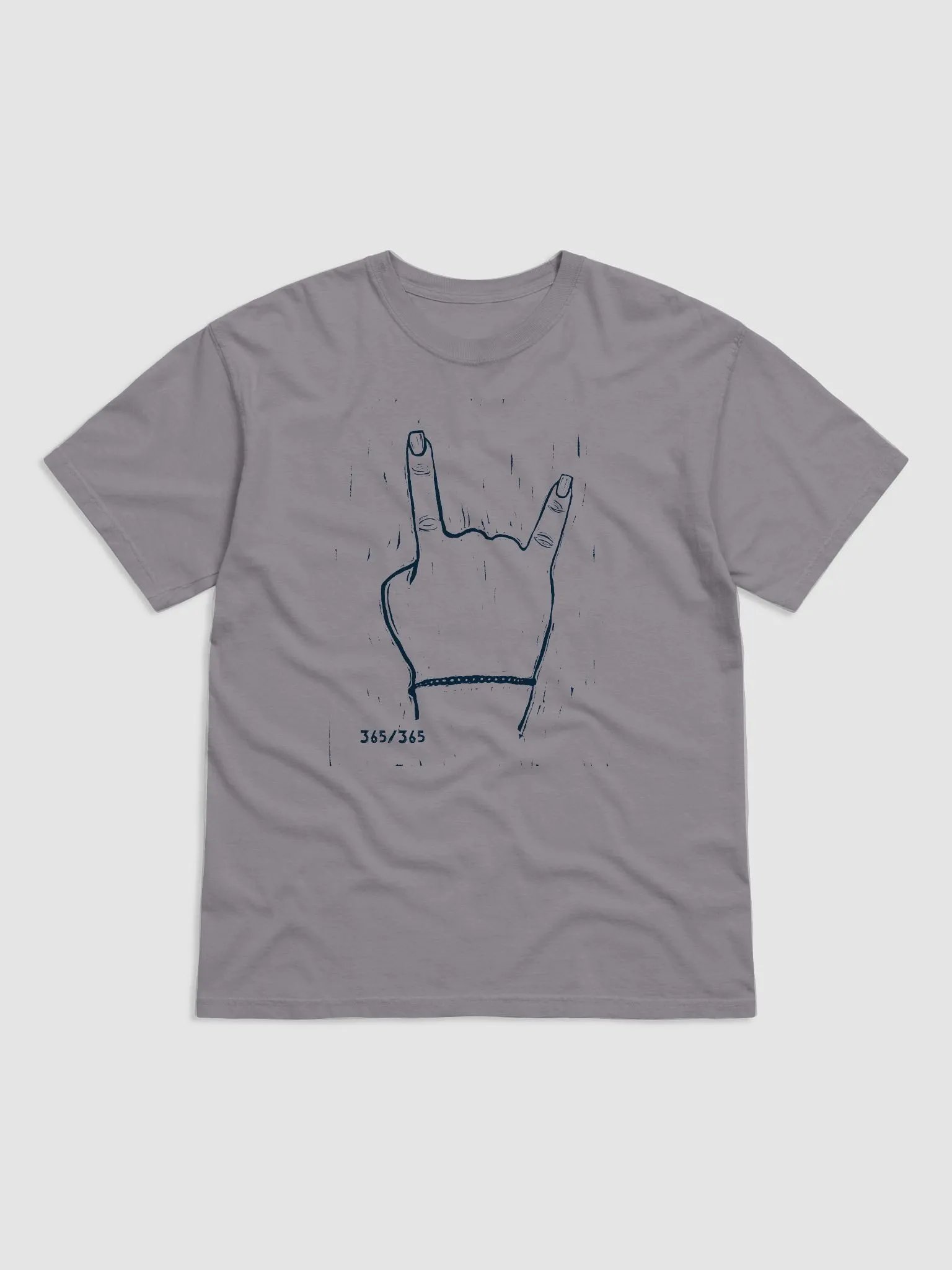 Linocut Rock On Short Sleeve Shirt product image (4)