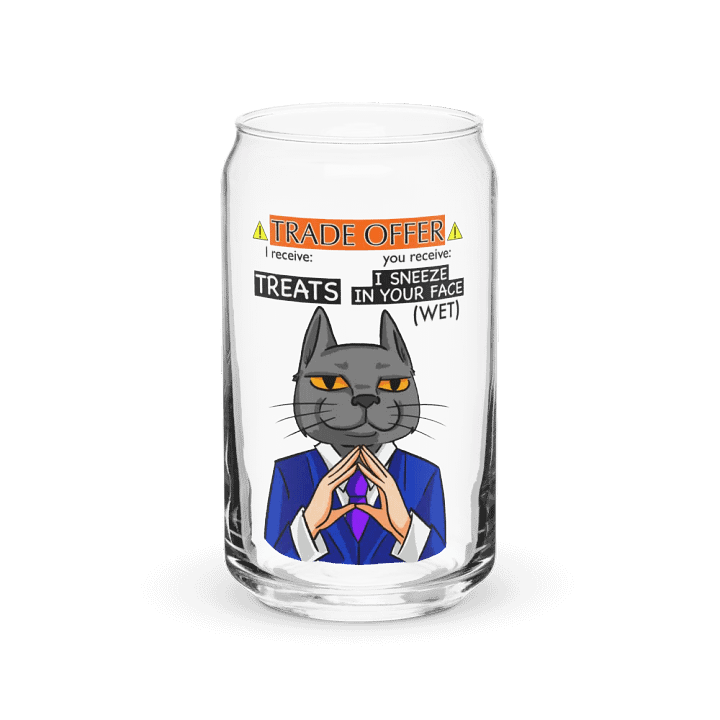 Trade Offer Human-Cat Meme Can-Shaped Glass product image (1)