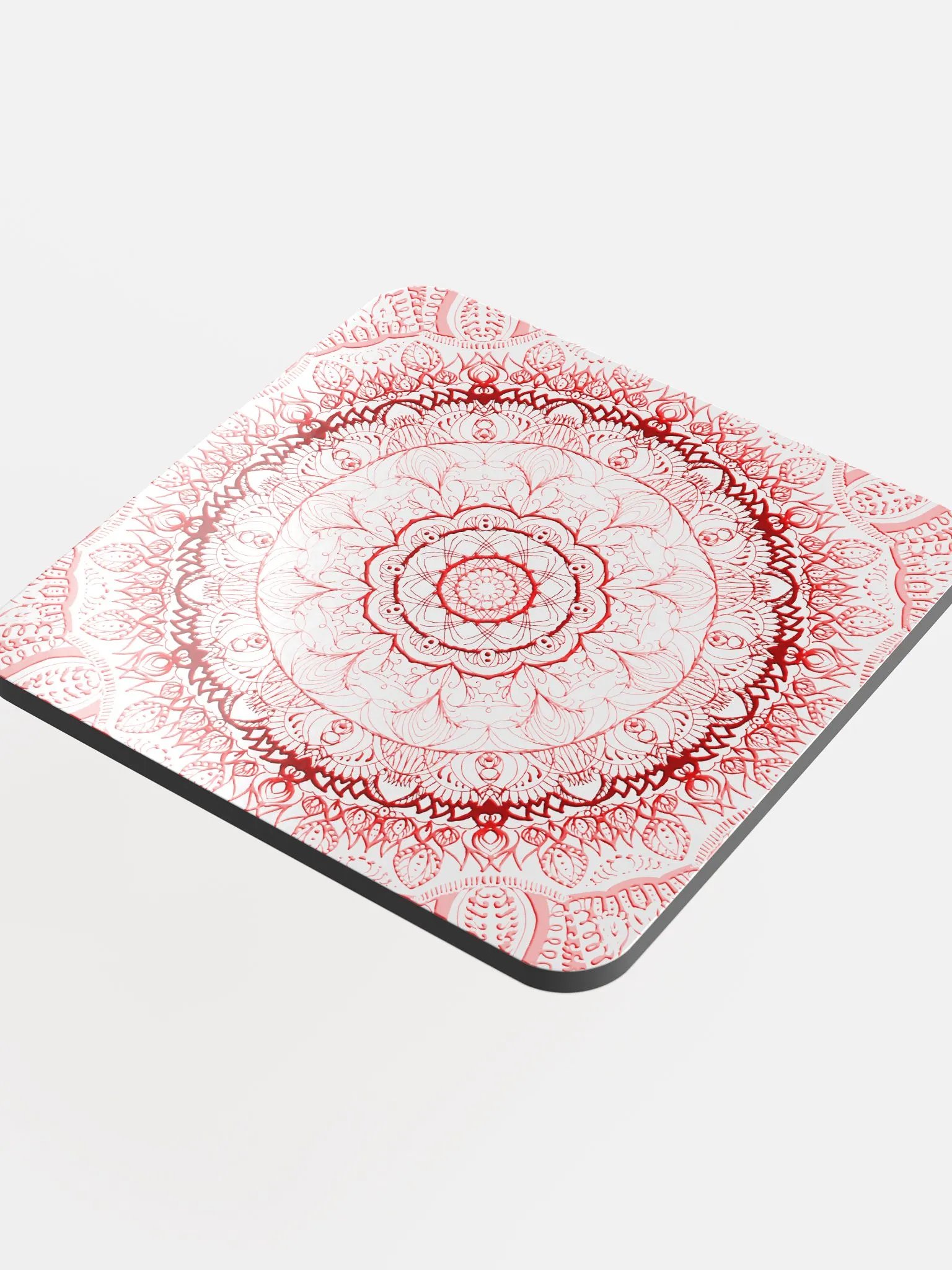 Radiant Red Mandala Cork Coaster product image (4)