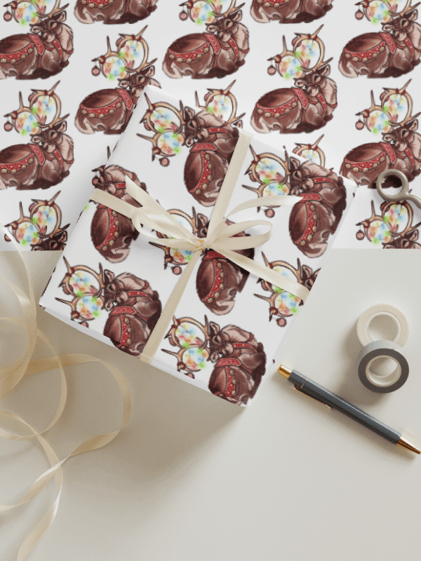 Deer Santa... | Gift wrapping paper set product image (6)