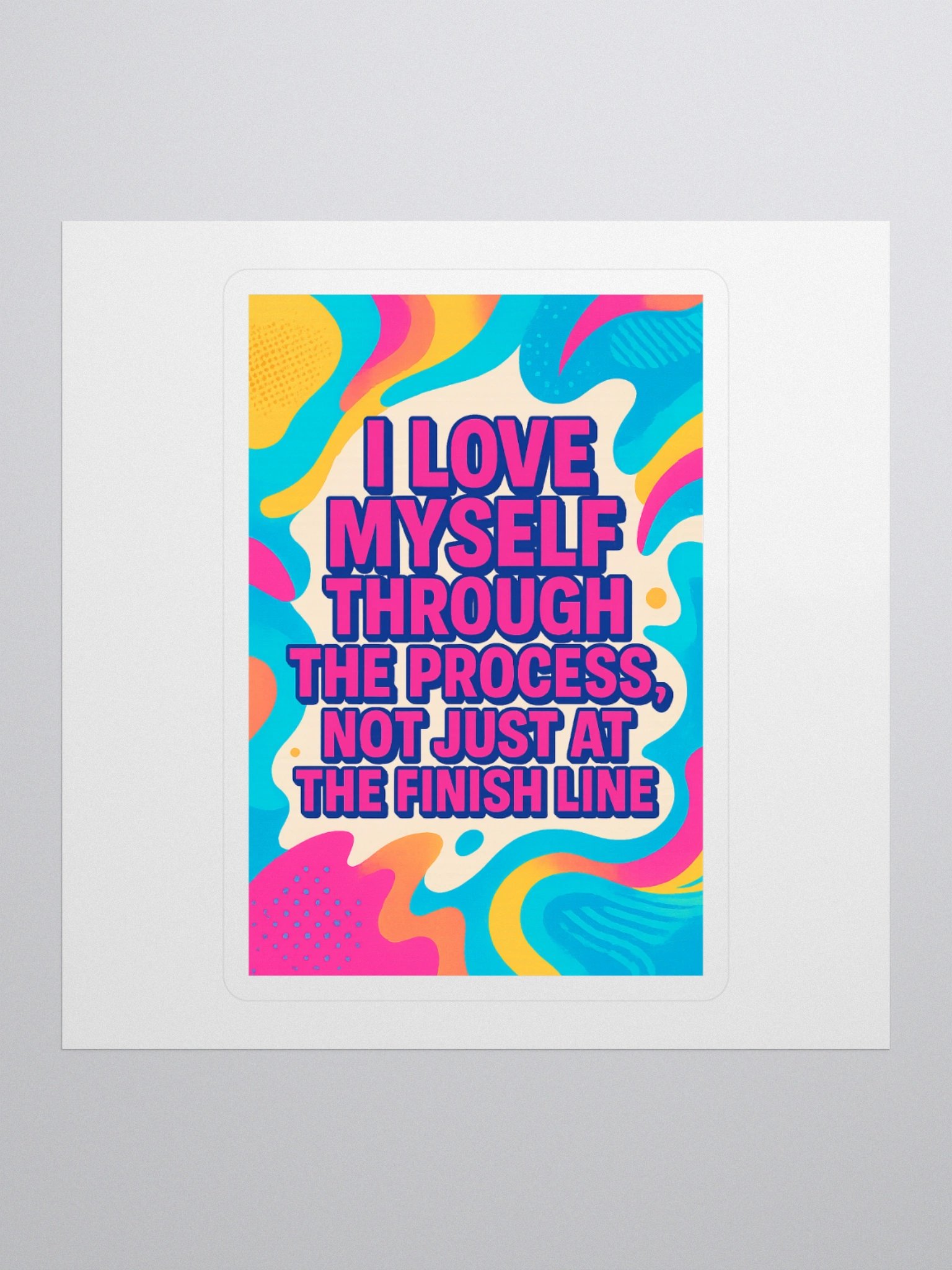 Self-Love Process Kiss Cut Stickers – Empowering Affirmation Stickers for Journals, Laptops & More product image (1)