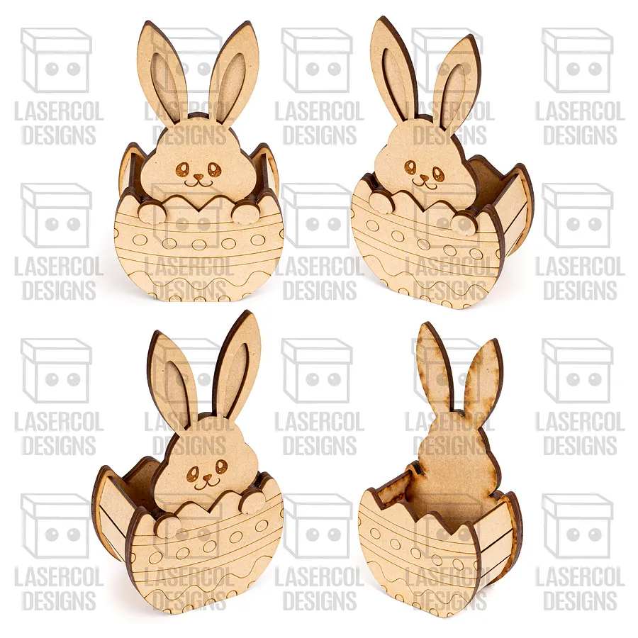Easter Bunny Egg Basket (5 Styles) - Laser Cut Files product image (6)