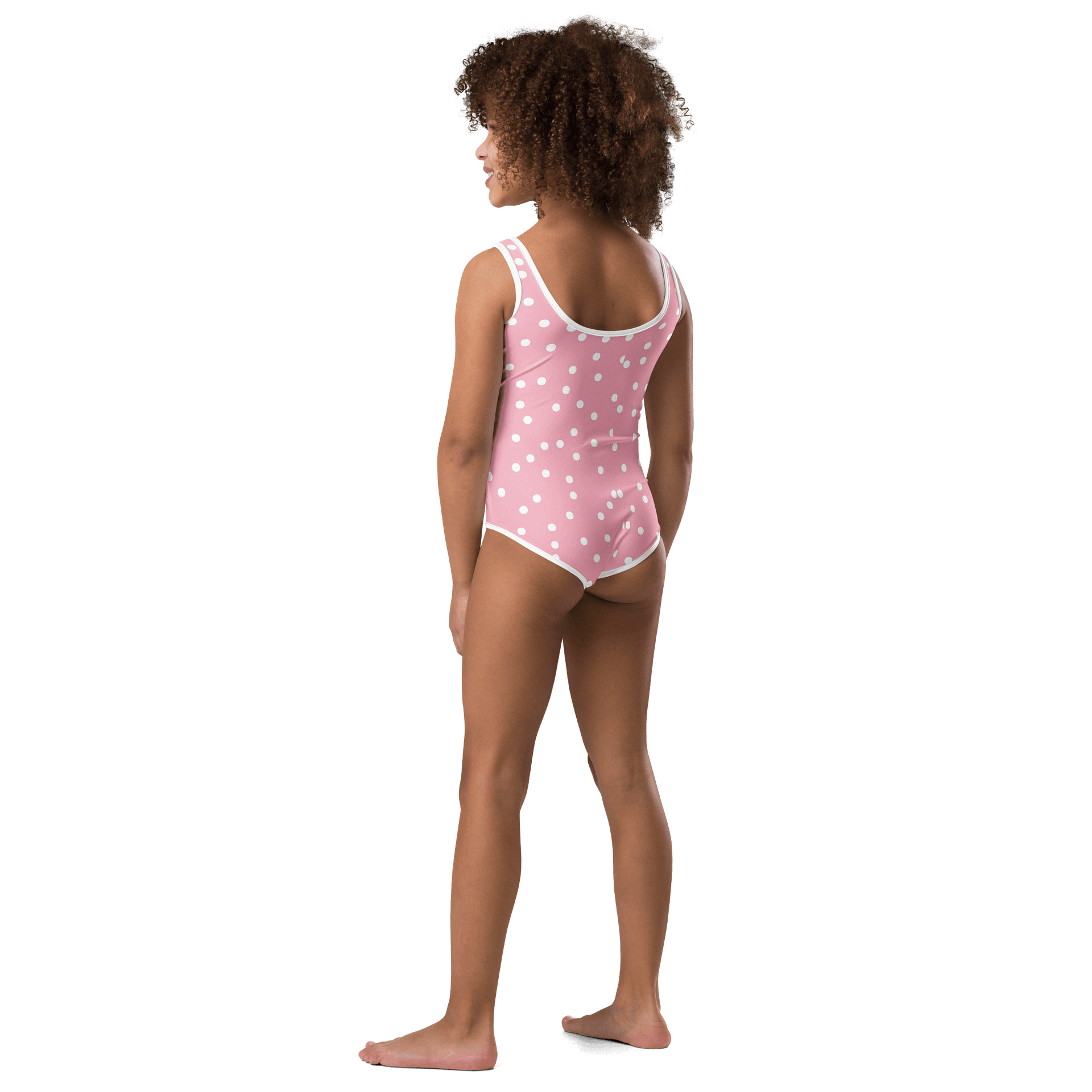 Girls’ Pink Polka Dot One-Piece Swimsuit product image (3)