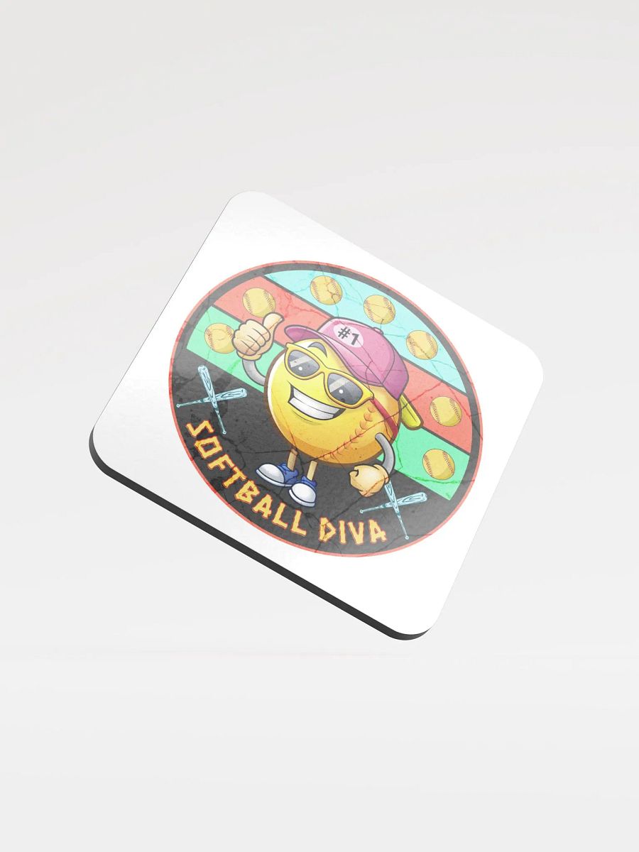 Softball Diva Thumbs-Up Cork Coaster product image (1)