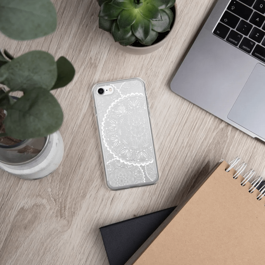 White Lace mandala Phone Case product image (2)
