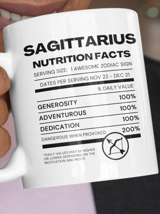 Sagittarius Nutrition Facts Mug product image (1)