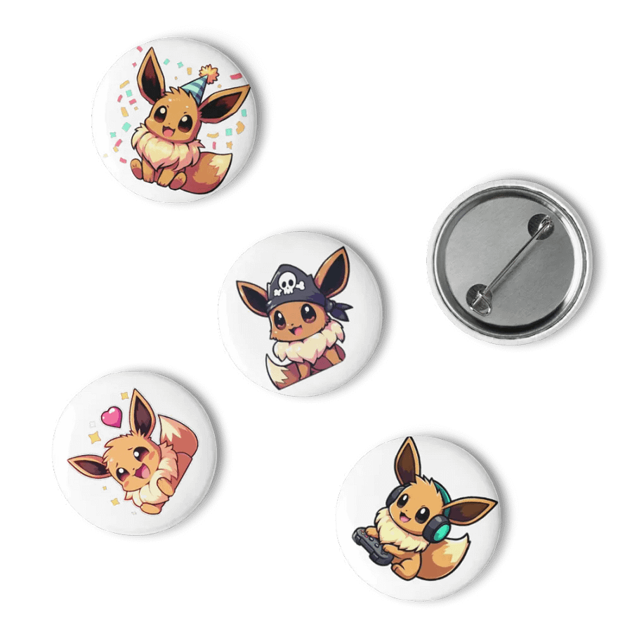 5 pack eevee button badges product image (6)