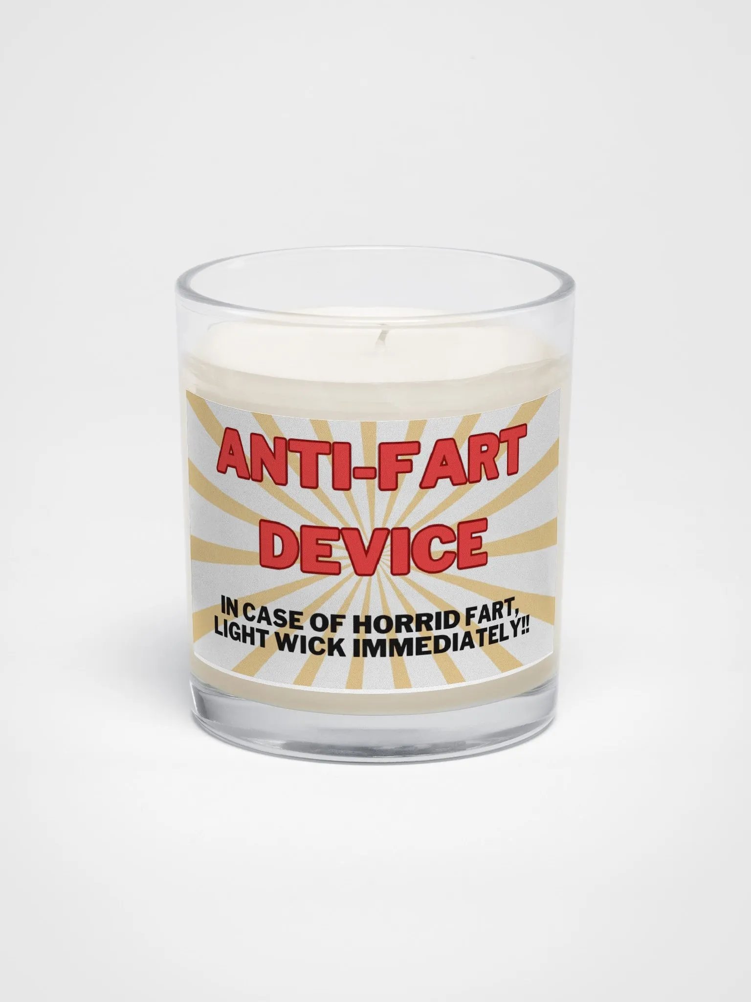 Anti-Fart Device Soy Candle - Unscented product image (1)