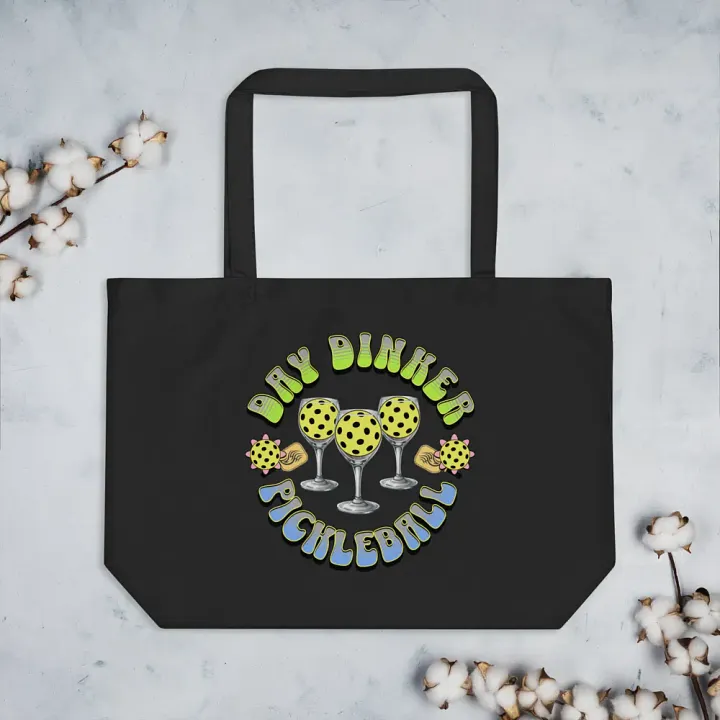Day Dinker Pickleball Wine Circle Organic Tote product image (2)