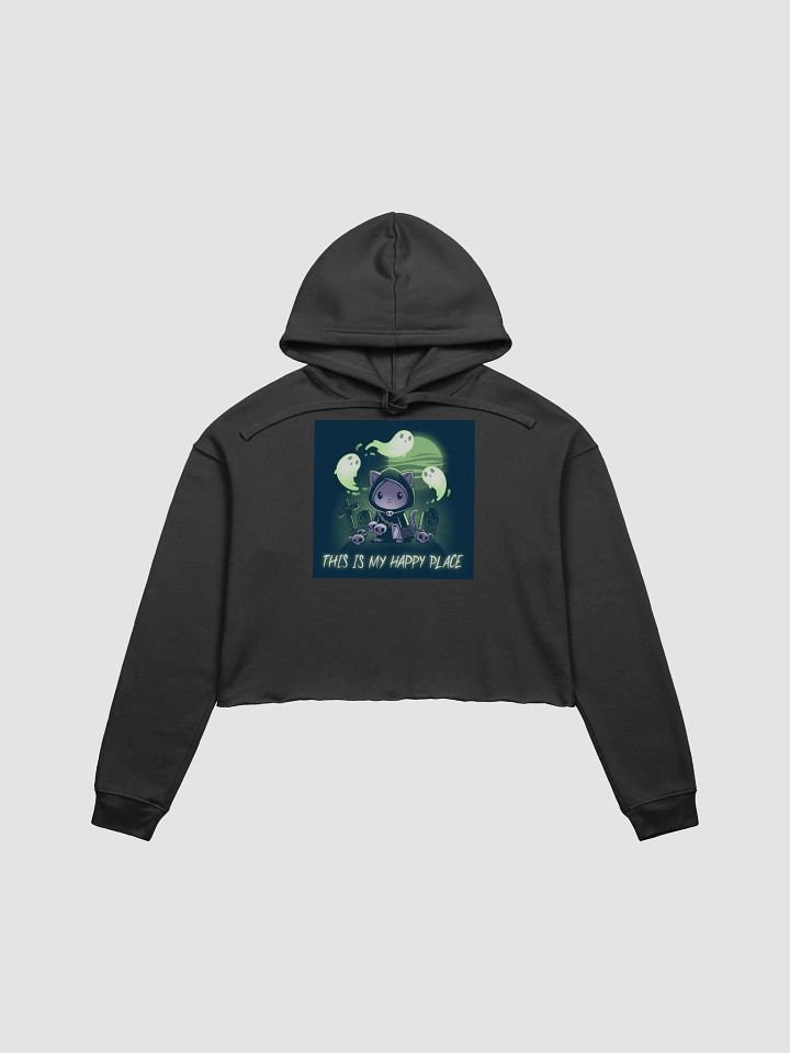 Grim Reaper Cat Crop Hoodie product image (2)
