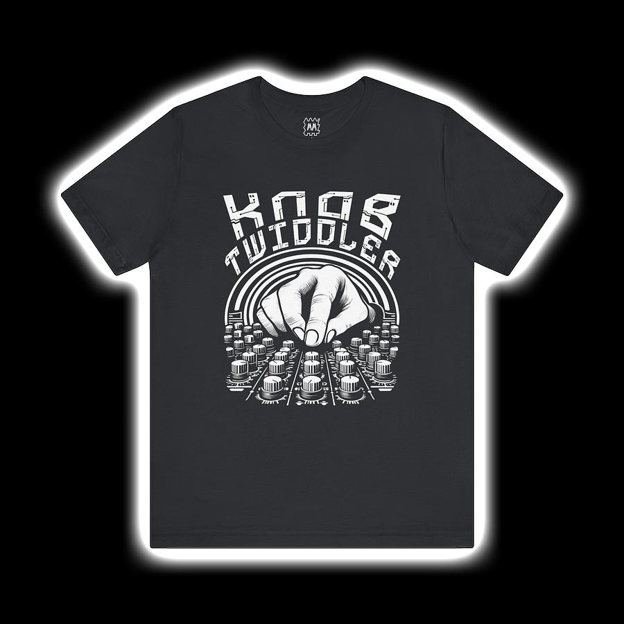 Knob Twiddler - Synthesizer/Sound Designer/Mix Engineer T-Shirt (WHITE PRINT) product image (1)