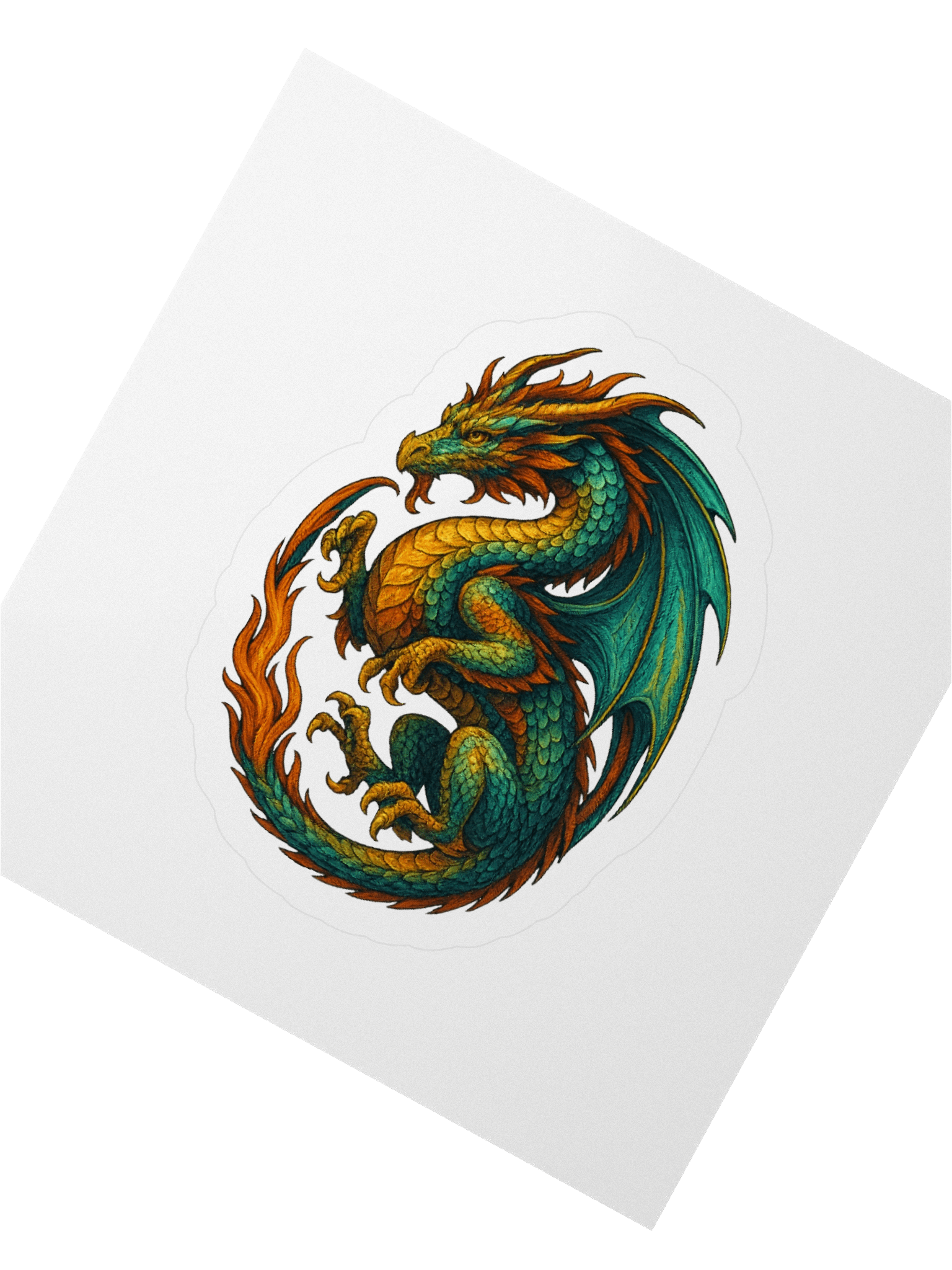 🐉🔥 Colorful Dragon Sigil Stickers – Flame-Coded & Cut to Power product image (6)