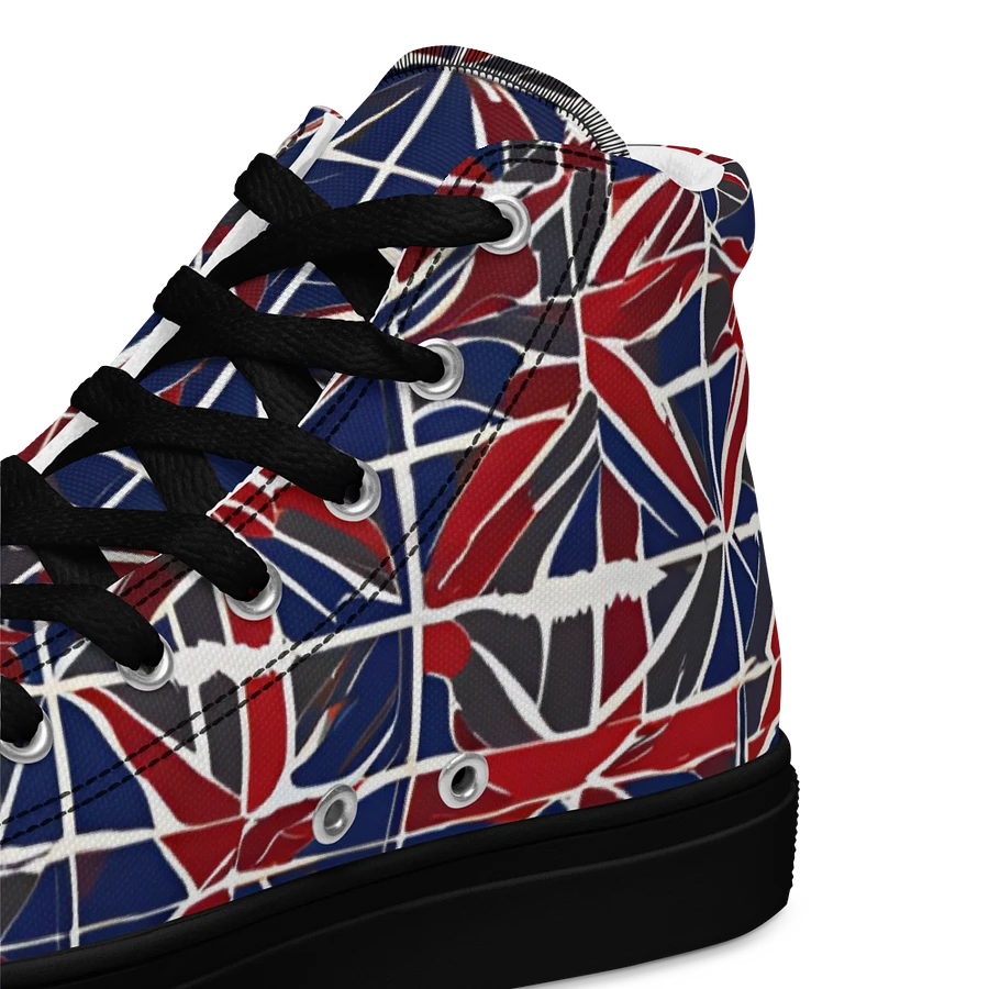 Red And Blue Mosaic Men's High Top Shoes product image (15)