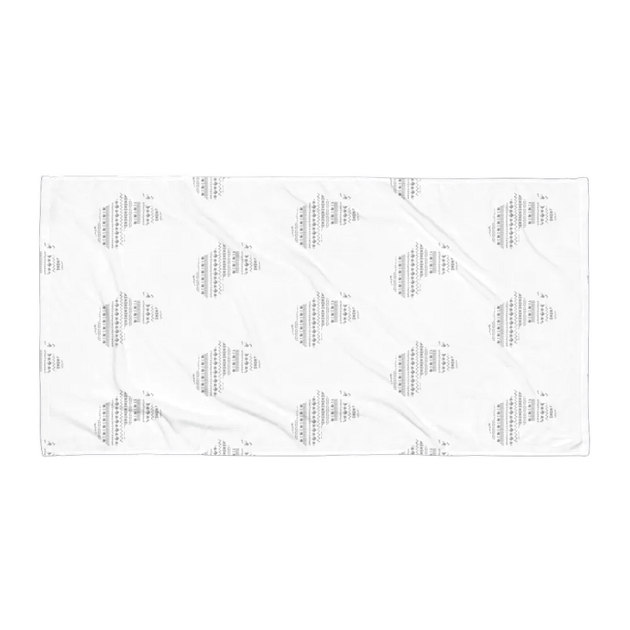 White Africa Map Pattern Towel product image (1)