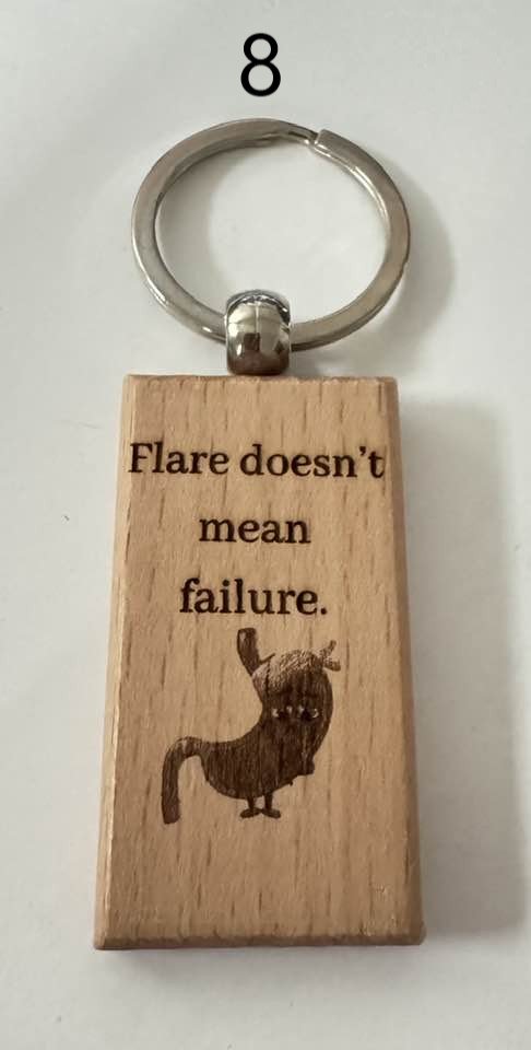 Wooden Engraved Illness Awareness Keychains | Chronic Pain, Cancer, & More (5) product image (8)
