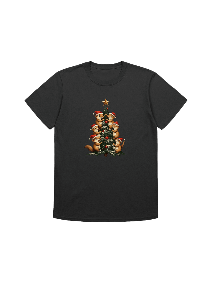 Cute Baby Squirrels Christmas Tree Unisex T-Shirt product image (3)