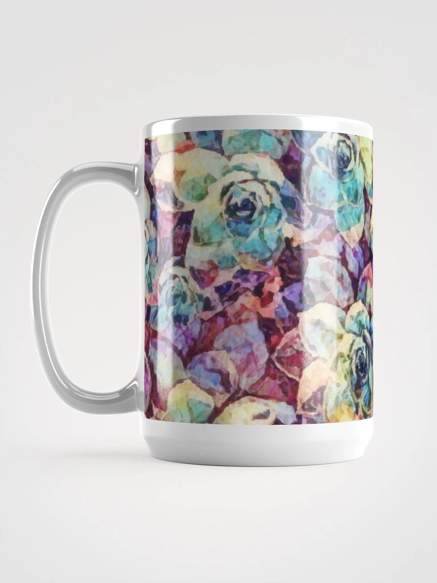 Abstract Graphic | White Coffee Mug | Desert Bloom Succulent product image (1)