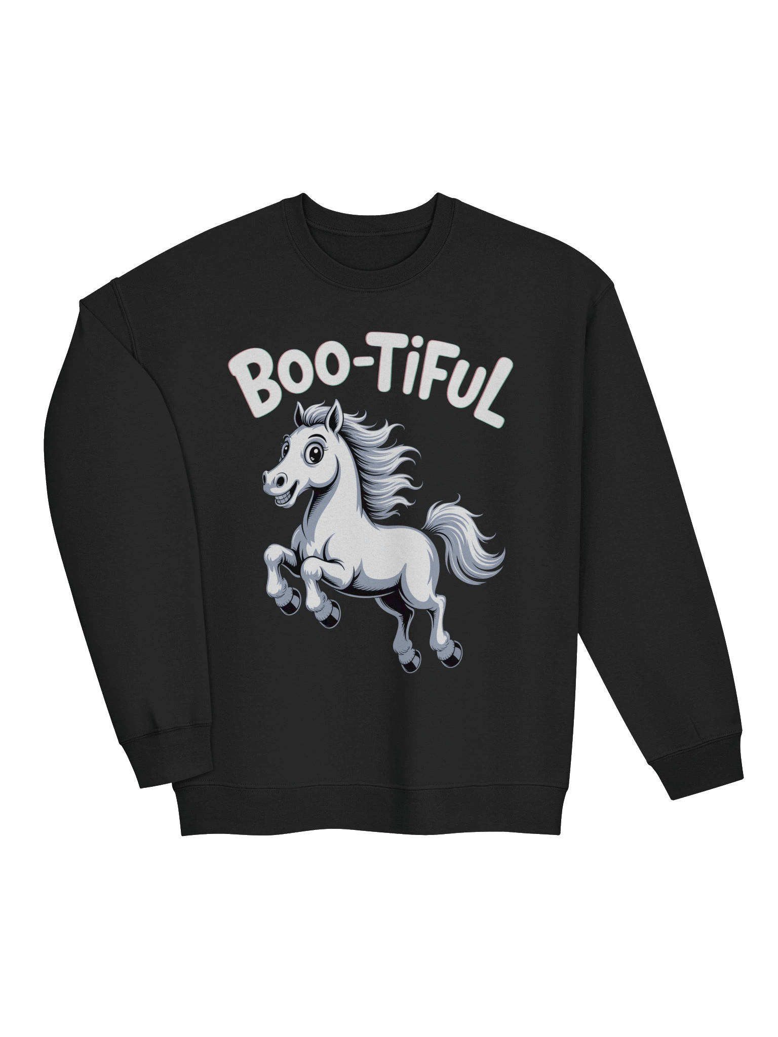 Boo-tiful Ghost Horse Crewneck - Spooky Stable Style product image (3)