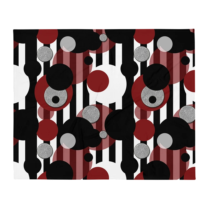 Black White Stripes Red Dots Throw Blanket product image (13)
