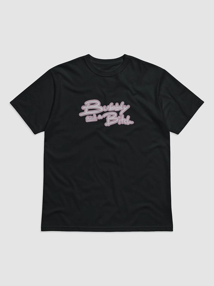 Bubbly and a B*tch (lined design, #E1B9CE) unisex eco tee product image (1)