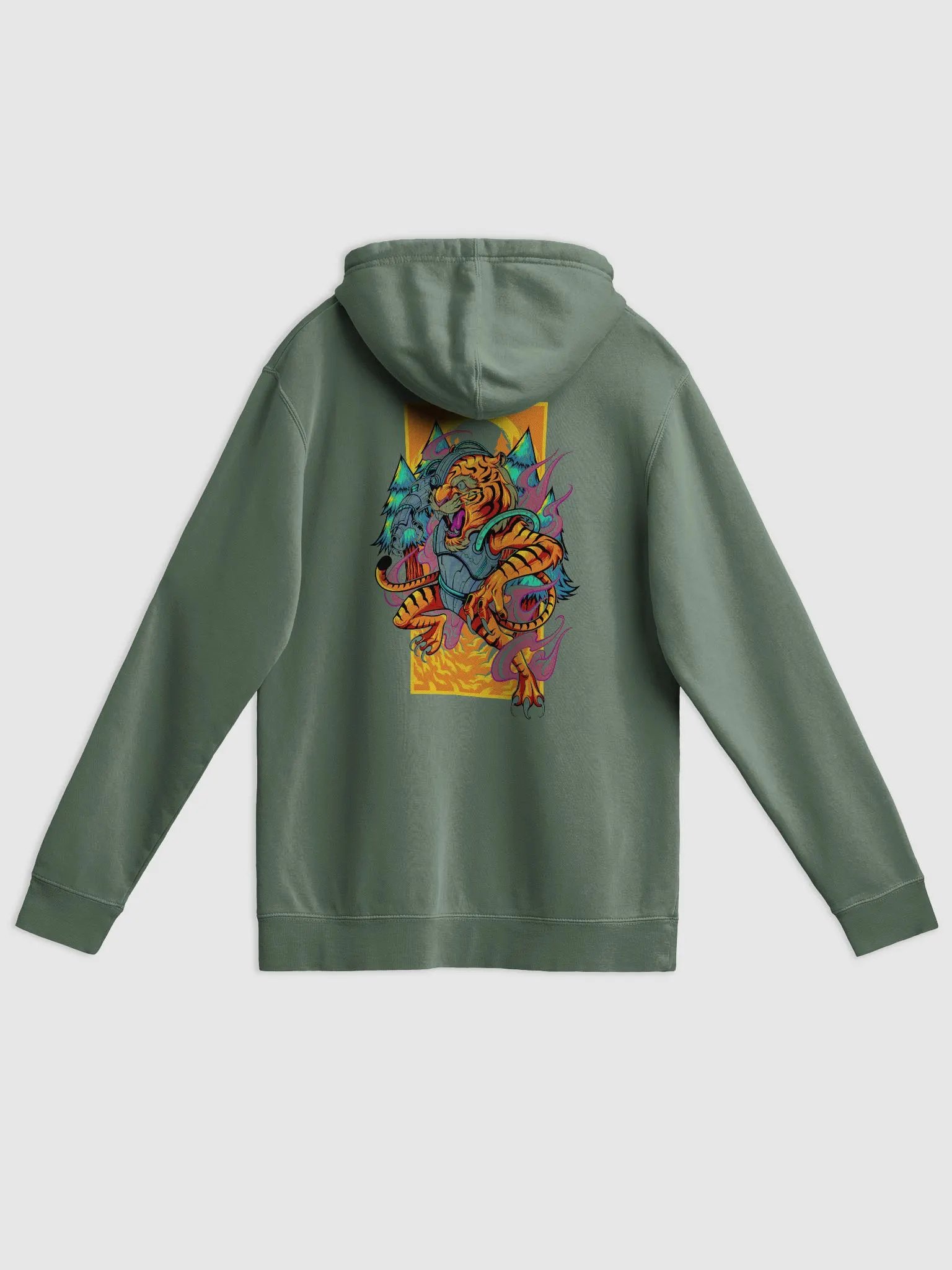 Futuristic Tiger Energy Hoodie | Bold & Stylish Graphic Pullover product image (2)