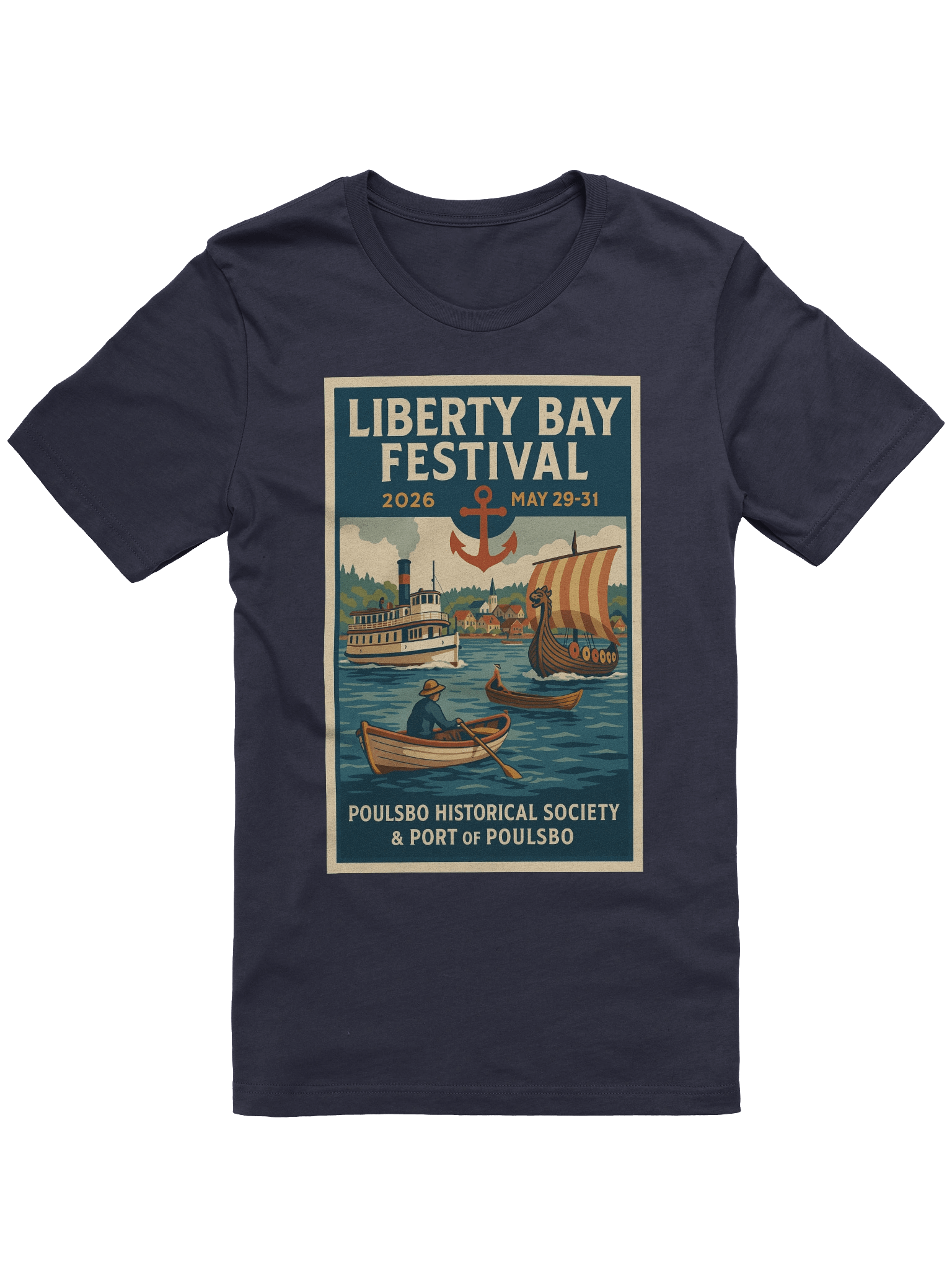 Liberty Bay Festival Vintage Poster T-Shirt product image (1)