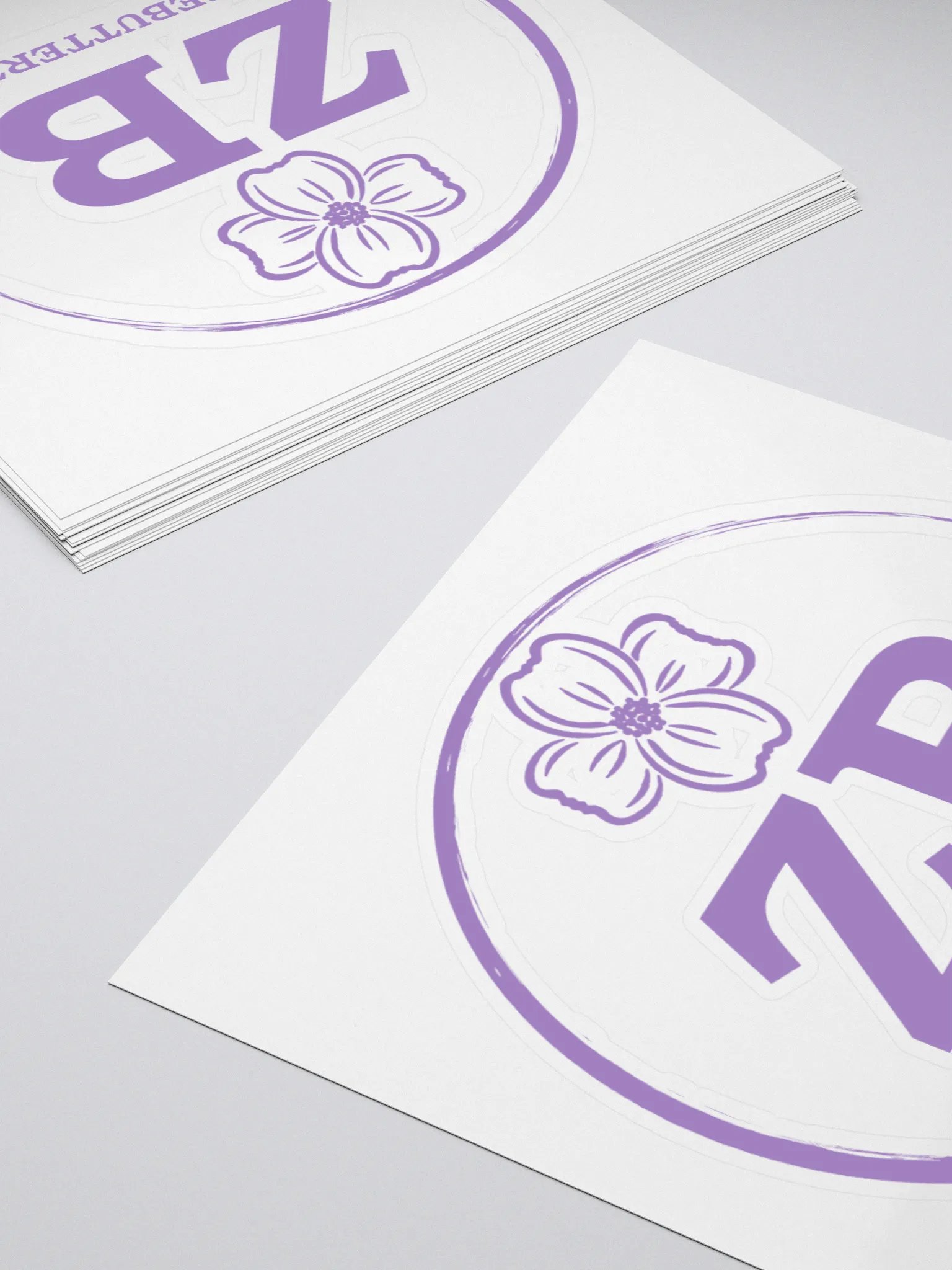 BUTTERZ logo purple sticker product image (16)